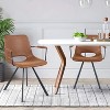 Modern minimalist brown two-piece set bar stools, suitable for restaurants, bars, bar counters and kitchens - 2 of 4
