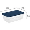 Sterilite 6 Quart Storage Box Stackable Bin with Lid, Plastic Container - 2 of 4