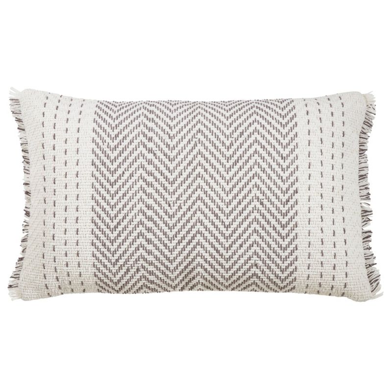 Kantha Stitch Striped Throw Pillow Cover, 1 of 5