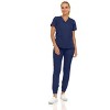 MediChic Scrubs for Women's V-Neck Scrub Set with Six Pocket Cargo Jogger Pants with 4-Way Stretch - 2 of 4