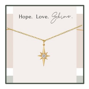 HOPE LOVE SHINE North Star Necklace – 14k Gold Sterling Silver Jewelry Gift for Guidance & Inner Light - 1 of 1