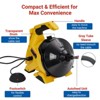 Drain Cleaner Machine, Electric Drain Auger - 30Ft x 3/10In Auto-Feed Drain Cleaner for 3/4In-2In Pipes, Tubs, Showers, Sinks, Floor Drains - 2 of 4