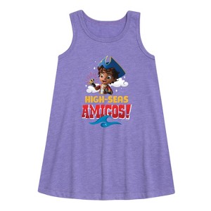 - Santiago of The Sea - Bff Of The Sea Graphic Sleeveless Aline Dress - 1 of 3