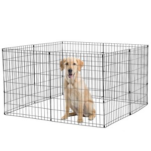 FDW Dog Playpen Dog Pen 24/30/36/42/48in Puppy Playpen with Door Entry Foldable Exercise Pen for Indoor Outdoor Use - 1 of 4