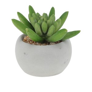 Unique Bargains Artificial Plants Plastic Green 2.95"x2.95"x2.76" 1Pc - 1 of 4