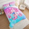 Acoinel 3 Pcs Axolotl and Milk Tea Lightwight Ultra Soft Comforter Set with 2 Pillowcases, Pink - 2 of 4
