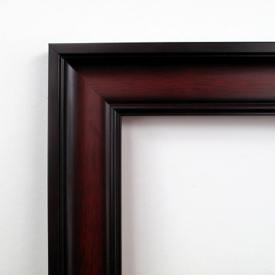Cherry Wood Beveled Rectangular Wall Mirror