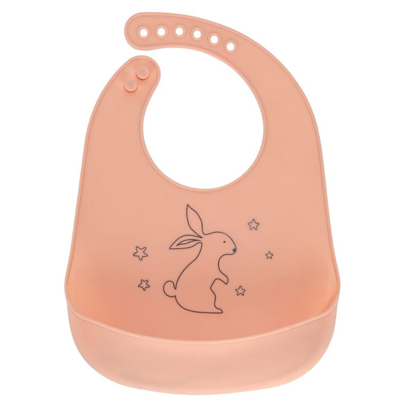 CHILDLIKE BEHAVIOR Soft Silicone Bibs for Babies - Pink, 1 of 4