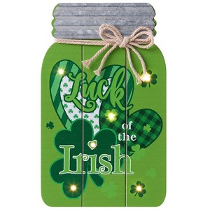 The Lakeside Collection Lighted Mason Jar Wall Plaques - 1 of 2