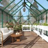 Polycarbonate Walk-in Greenhouse with Aluminum Frame, Lockable Door and Adjustable Roof Vent,Green Houses for Outside Garden Backyard 8*10FT - 3 of 4