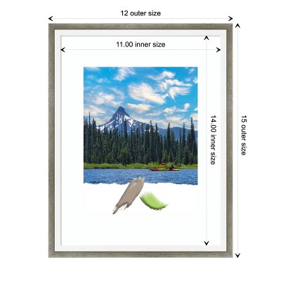 Lucie Silver White Wood 11x14 Wall Picture Frame