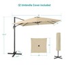 Sonkuki Outdoor 9x9 FT 240gsm Solution-Dyed Patio Cantilever Umbrella With Canopy - 3 of 4