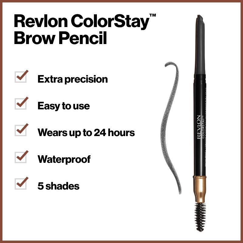 Revlon Colorstay Brow Pencil - Waterproof with Angled Tip, 4 of 14