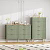 Modern Fluted 5/6/7 Drawer Dresser, Large Natural Wood Chest of Drawers with Gold Handles, Bedroom Storage Organizer, Stylish Dresser - 3 of 4