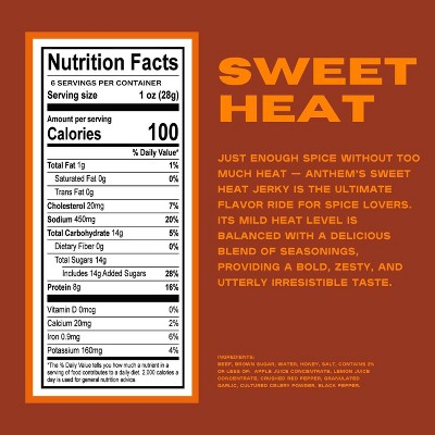 Anthem Snacks Premium Original Beef Jerky - 10g Protein - 6oz