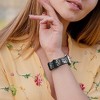 HTUTWOO Floral Engraved Apple Watch Band, Silicone Glossy Wildflower Strap 38/40/41/42/44/45/49mm for iWatch Series 10 9 8 7 6 5 4 3 2 1 SE Ultra - 4 of 4