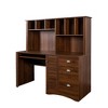 Lyngins Home Office Desk with Hutch, Computer Desk with 2-Tier Open Shelf, 3 Large Drawers, Concealed Cabinet, Gaming Desk for Study Room/Bedroom - 3 of 4