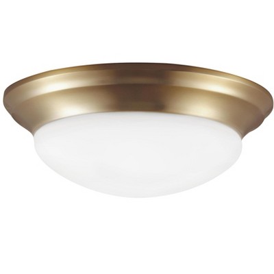  Sea Gull Nash 1 Light Satin Brass Ceiling Fixture 7543593S-848 