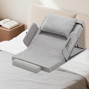 KTMBDW Adjustable Power Lifting Bed Backrest for Elderly Patient Injured, Sit-up Back Rest Chair for Neck Lumbar Back Support, Gray - 1 of 4