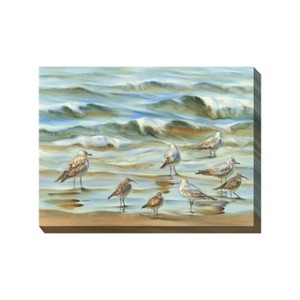 Cottage Garden West of The Wind Family Reunion Blue, White, Brown 40 x 30 Inch Waterproof Gallery Wrapped Canvas, Outdoor Garden, Yard, Patio All - 1 of 2
