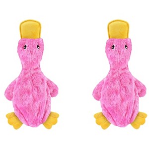 Link Active Crinkle Dog Toy for Small, Medium, and Large Breeds, Cute No Stuffing Duck with Soft Squeaker (2 Pack) - 1 of 4