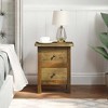 vidaXL Nightstand Solid Mahogany Wood 15.7"x11.8"x20.1" - 3 of 4