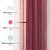 HLC.ME Semi Sheer Voile Light Filtering Transparent Window Curtain Grommet Panels - Set of 2 - 3 of 4