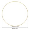 Unique Bargains Floral Hoop Wreath Frame Macrame Ring for Wedding Geometric Decor Party Wall Hanging - 2 of 4