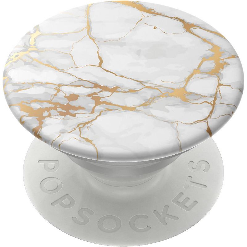 PopSockets PopGrip Cell Phone Grip &#38; Stand - Gold Lutz Marble, 1 of 5