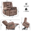 NicBex Velvet Lift Recliner Chair for Elderly,Cozy Massage Chairs with Massage and Lumbar Heating,Modern Reclining Chairs for Living Room - 3 of 4