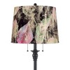 360 Lighting Dyna 58" High Black and Leaf Melange Shade 2-Light Floor Lamp - 2 of 4