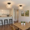 DORESshop 9.5 in. 1-Light Black Semi Flush Bowl Ceiling Light, Vintage Glass Farmhouse Fixture for Hallway, Bedroom, Kitchen - 3 of 4