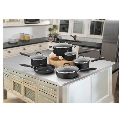Cuisinart Black Aluminum Non-Stick 11-Piece Cookware Set
