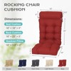 Aoodor 18 x 47 inch Tufted Outdoor Chair Cushion, Water Resistant & Fade Resistant Polyester High Back Patio Adirondack Chair Cushion, Set of 2 - 4 of 4