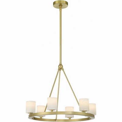 Crystorama Lighting Aragon 6 - Light Chandelier in  Soft Brass