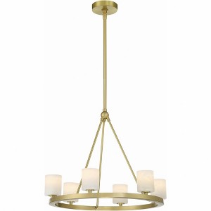 Crystorama Lighting Aragon 6 - Light Chandelier in  Soft Brass - 1 of 3