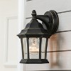 LuxenHome Black with Gold Metal Outdoor Wall Light - 3 of 4