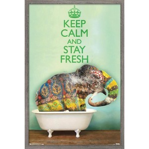 Trends International Keep Calm And Stay Fresh Framed Wall Poster Prints - 1 of 4