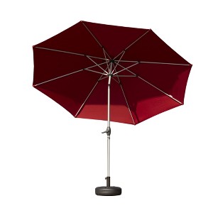Maggift Outdoor Patio Umbrella with 8 Sturdy Ribs, Push Button Tilt and Crank, Waterproof, UV-Resistant Uitable for Garden, red, 108"*108"*94.44" - 1 of 4