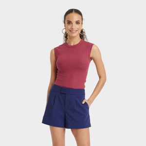 Women's Ribbed Muscle Tank Top - A New Day™ - 1 of 4