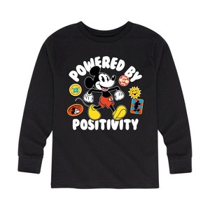Boys' - Disney - Powered By Positivity Long Sleeve Graphic T-Shirt - 1 of 4