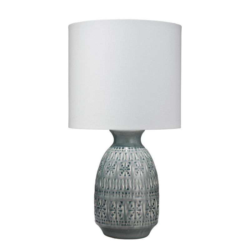Frieze Ceramic Table Lamp with Drum Shade - Splendor Home, 1 of 6