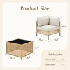 Buenhomino Patio Furniture Set – Outdoor Sectional Wicker Sofa with Cushions, All-Weather PE Rattan Conversation Set for Garden, Balcony & Poolside - 4 of 4