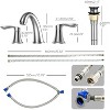 Coucheta 8" Widespread Bathroom Faucet - for 3-Hole Sink with Pop-Up Drain & Supply Lines, Available in Multiple Finishes & Pack Options - 2 of 4