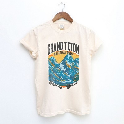 Simply Sage Market Women's Grand Teton National Park Explore More Short Sleeve Garment Dyed Tee