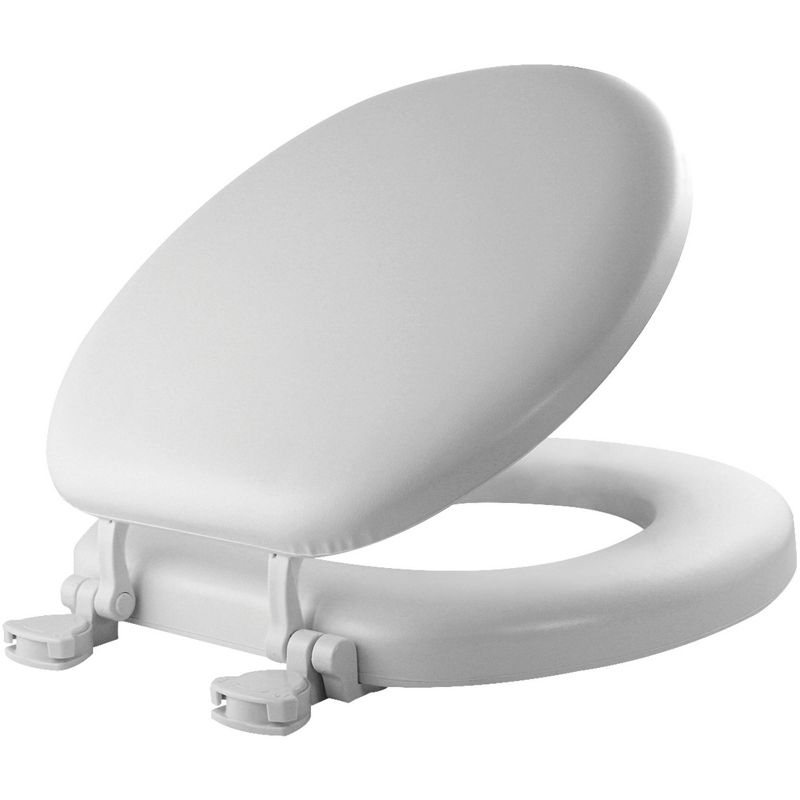 Never Loosens Round Antimicrobial Soft Seat with Easy Clean Hinge White - Mayfair by Bemis, 1 of 5