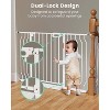 GROWNSY Baby Gate, 29.5"-53" Auto-Close Dog Gate for Stairs & Doorways, Pressure-Mounted Easy Install Baby Gate - No Drill, Anti-Trip, White - 2 of 4