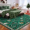 Christmas Large Living Room Area Rug Machine Washable Rugs Trellis Xmas Red Rug Non-Shedding Low Pile Farmhouse Carpet - 3 of 4