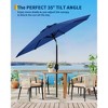 9FT Patio Umbrella Outdoor, Market Umbrella, Table Umbrella with Push Button Tilt and Crank, 8 Sturdy Ribs UV Protection Waterproof - 2 of 4