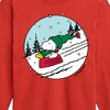 Boys' - Peanuts - Snoopy Woodstock Sled Long Sleeve Graphic T-Shirt - 2 of 4